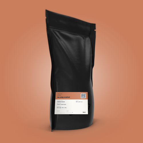 China Ou Yang Washed coffee bag by The Caffeine Experience — Chiliarch Coffee Estate, Pu'er Yunnan, black sugar, flora, nutty