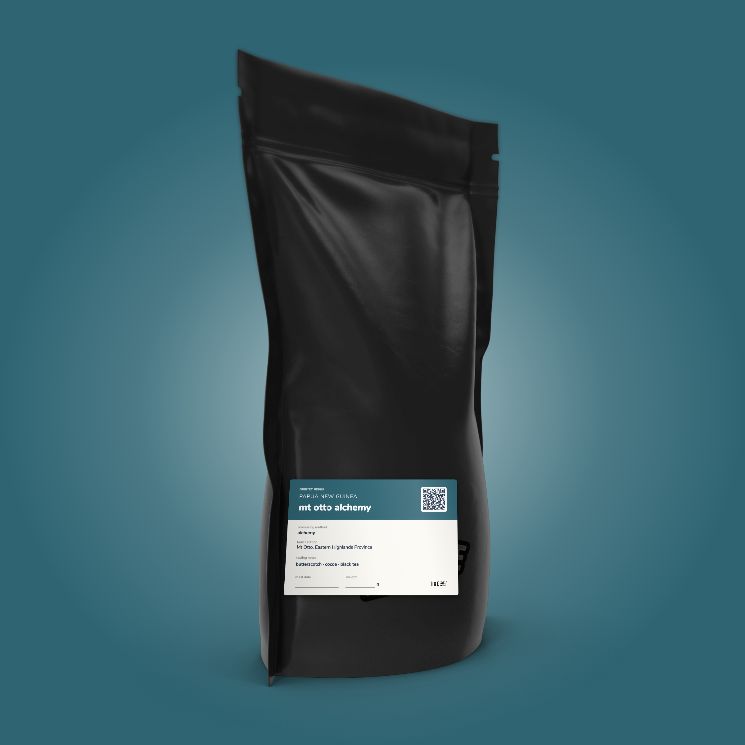 PNG Mt Otto coffee bag by The Caffeine Experience — Alchemy process, butterscotch, cocoa, black tea