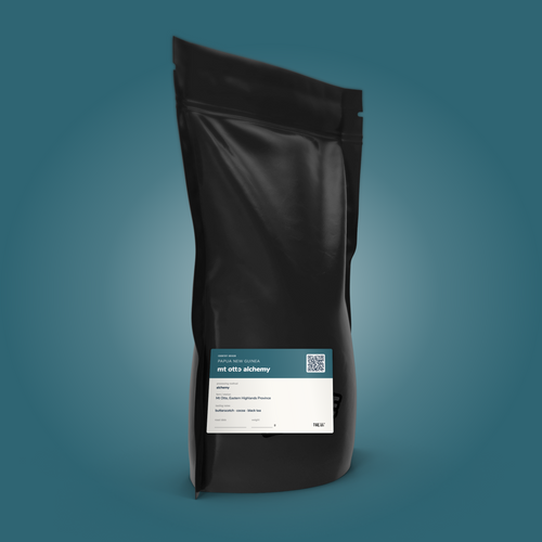PNG Mt Otto coffee bag by The Caffeine Experience — Alchemy process, butterscotch, cocoa, black tea